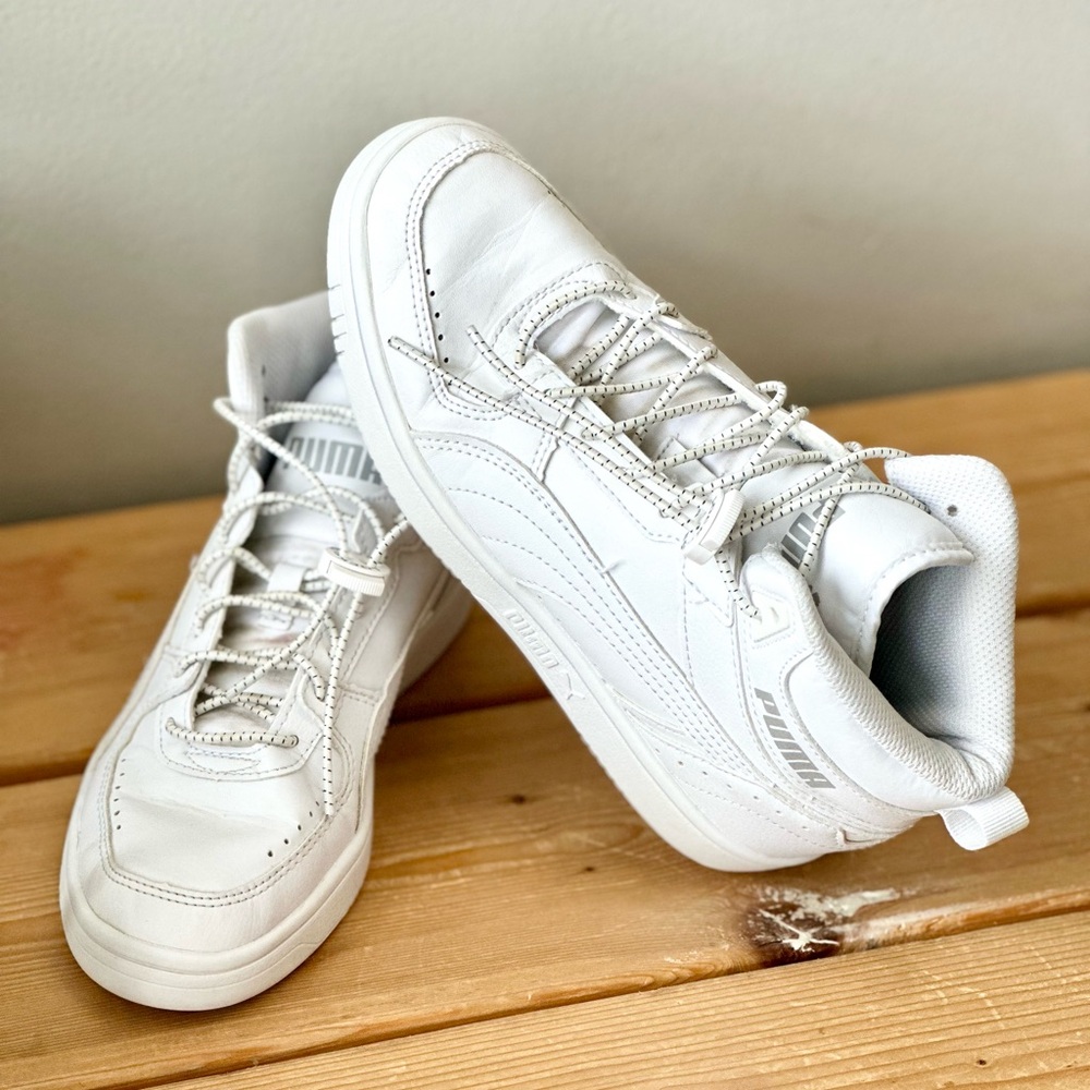 Kids Puma Rebound size 3.5 white GUC